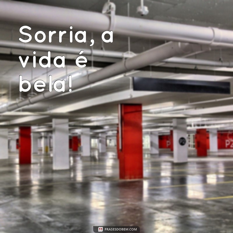 frases top curtas Sorria, a vida é bela!