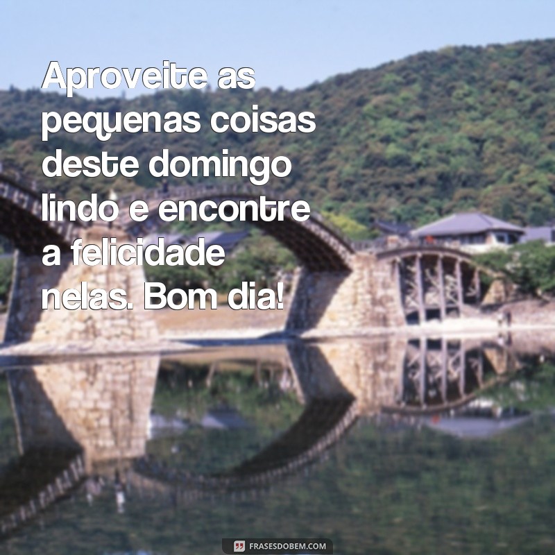 Descubra as melhores frases para começar seu domingo lindo e inspirado! 