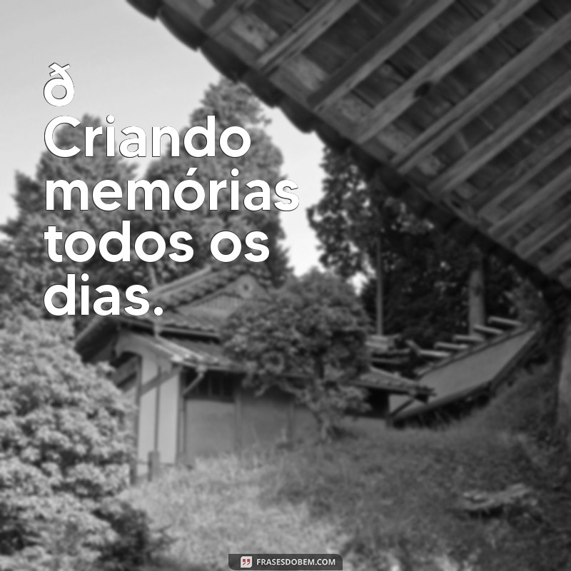 frases para bio instagram curtas 🌟 Criando memórias todos os dias.