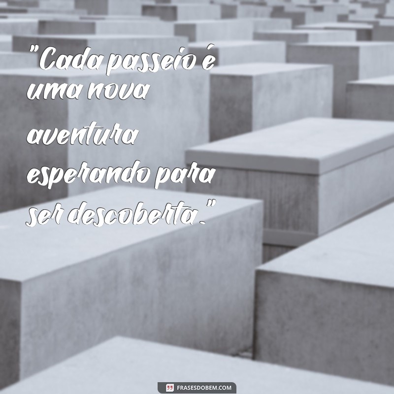 frases sobre passeios 