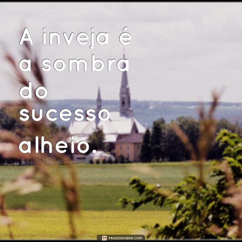 a inveja frases A inveja é a sombra do sucesso alheio.