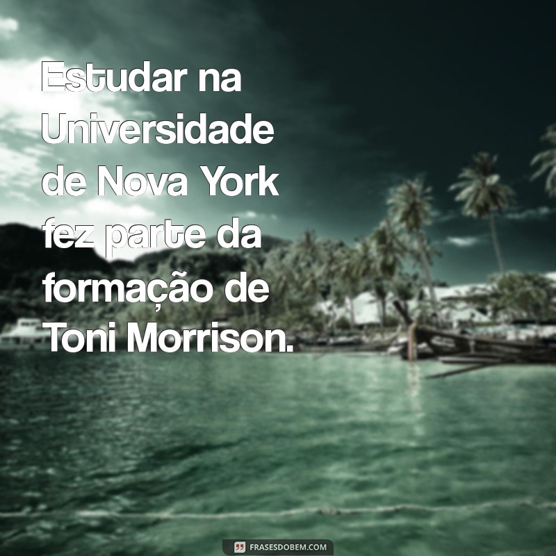 Descubra a Faculdade de NY onde Toni Morrison Estudou: Impacto na Literatura 