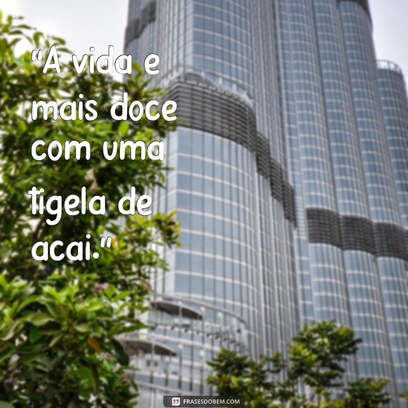 frases açaí 