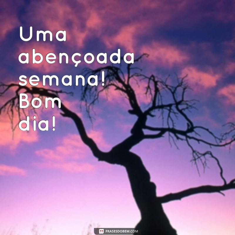 uma abençoada semana bom dia Uma abençoada semana! Bom dia!