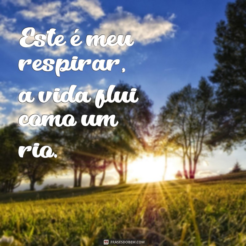 letra este é meu respirar Este é meu respirar, a vida flui como um rio.