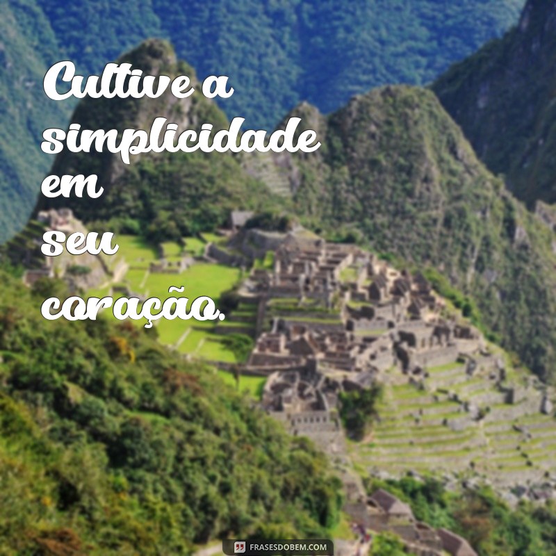 Frases Inspiradoras de Simplicidade para Acompanhar Suas Fotos 