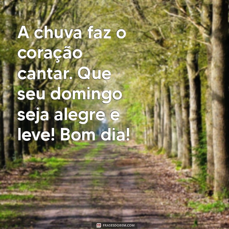 Frases Inspiradoras para um Bom Dia de Domingo Chuvoso 