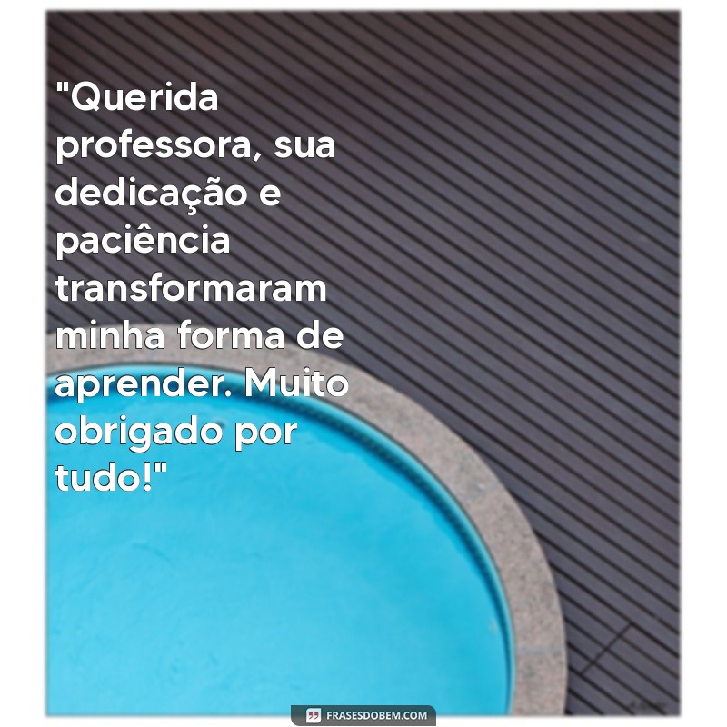 mensagem para professora de agradecimento 