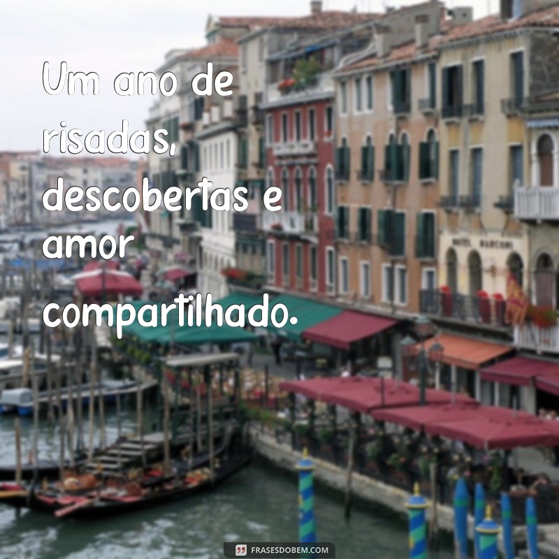 1 ano de nós Um ano de risadas, descobertas e amor compartilhado.