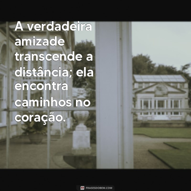 mensagem sobre amizade distante A verdadeira amizade transcende a distância; ela encontra caminhos no coração.