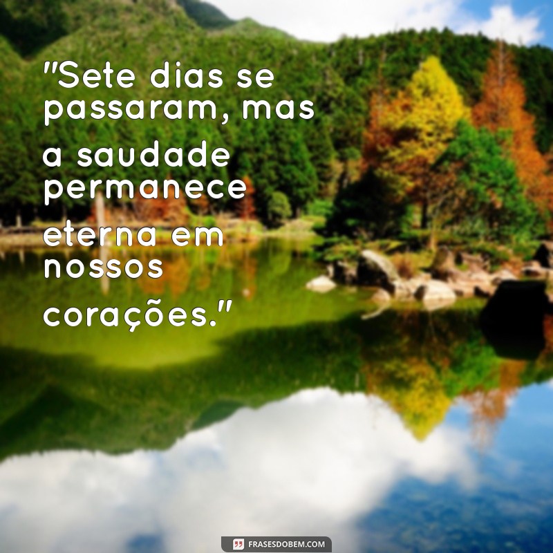 frases missa de 7 dia 