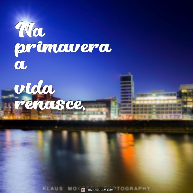 poesia sobre a páscoa Na primavera a vida renasce,