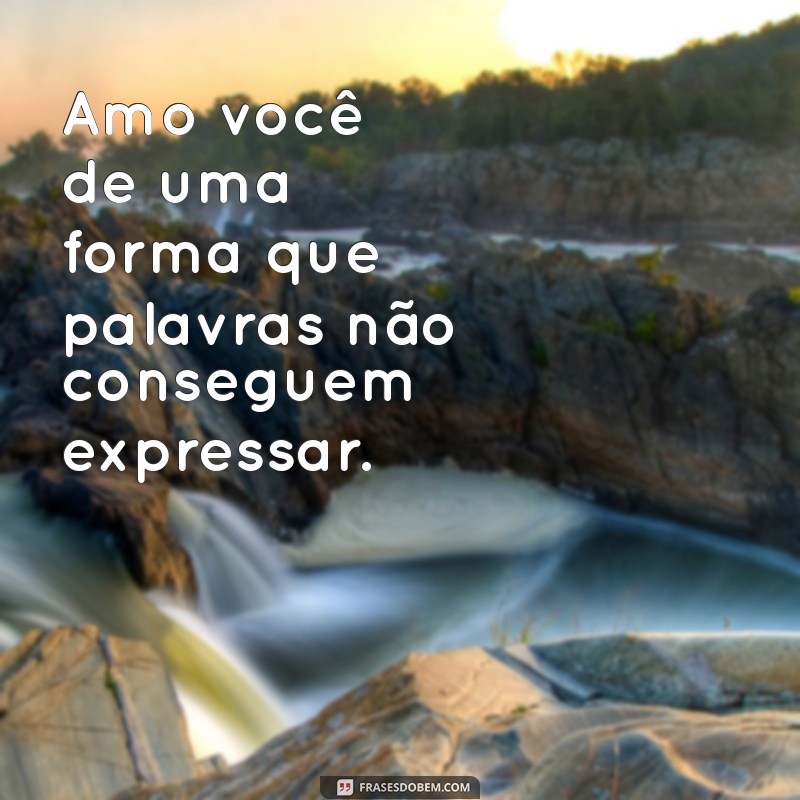 amo vc Amo você de uma forma que palavras não conseguem expressar.