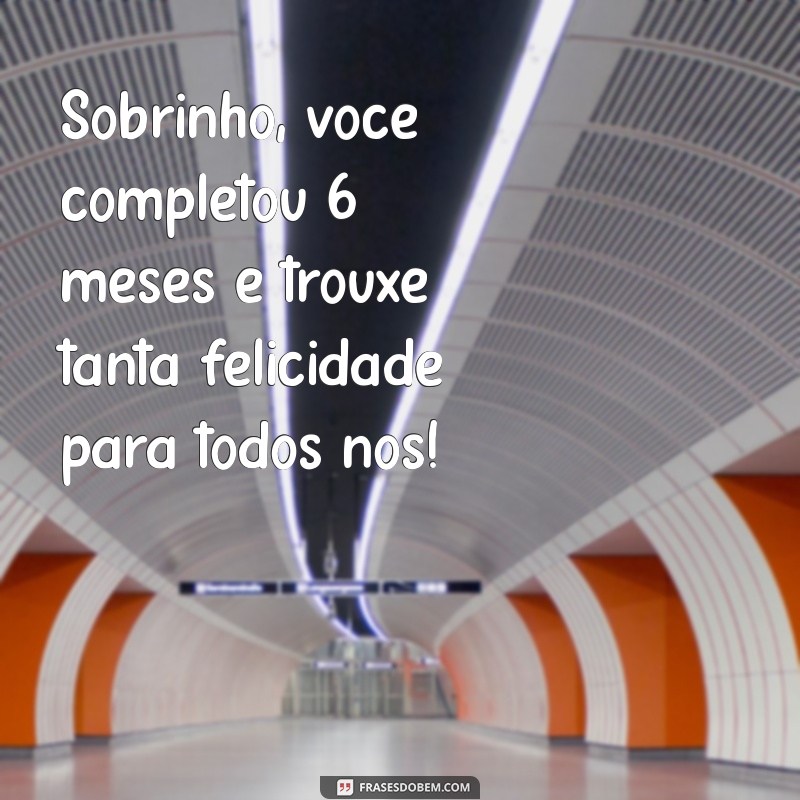 Feliz Mesversário: Celebre 6 Meses do Seu Sobrinho com Mensagens e Frases Especiais! 