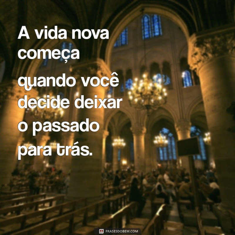 frases vida nova mudanças A vida nova começa quando você decide deixar o passado para trás.