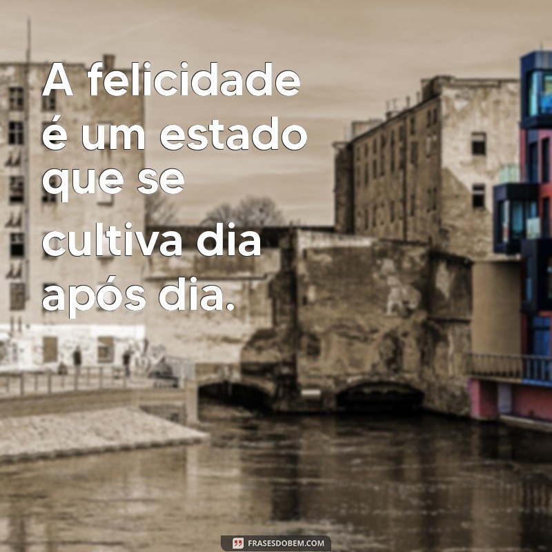 mensagens felicidade A felicidade é um estado que se cultiva dia após dia.