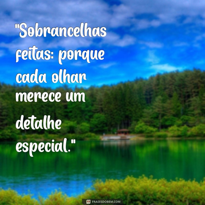 frases de sobrancelha 