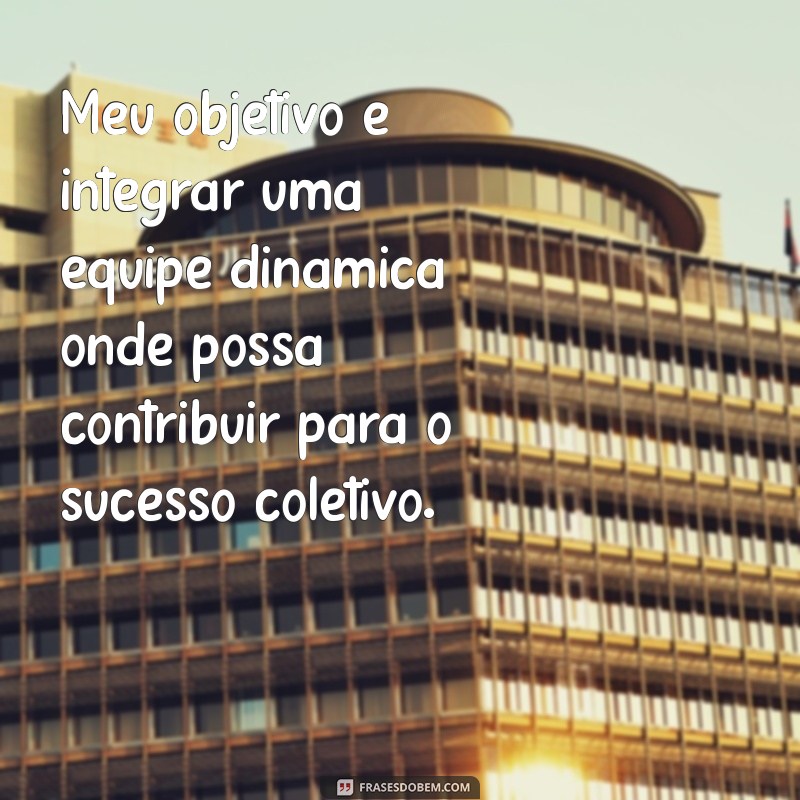 Melhores Frases para Destacar seu Objetivo no Currículo: Dicas e Exemplos 