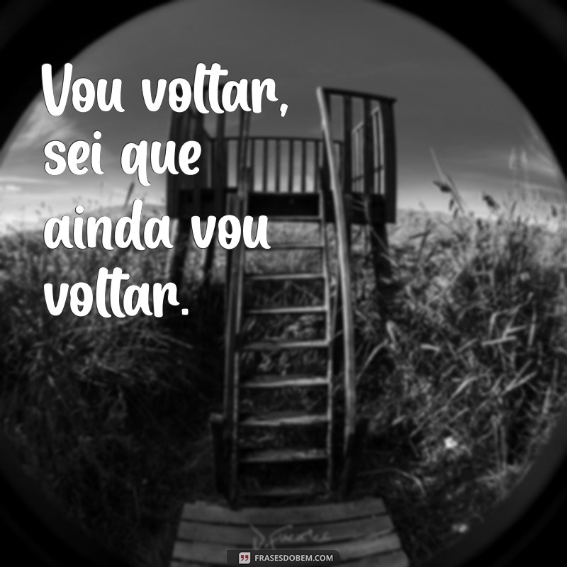 vou voltar sei que ainda vou voltar Vou voltar, sei que ainda vou voltar.