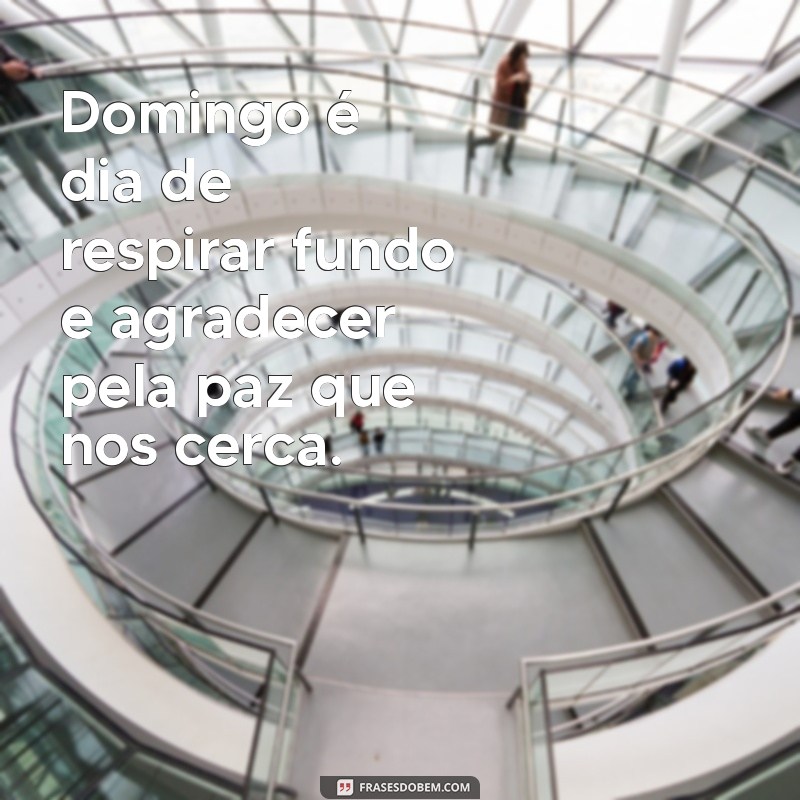 Frases Inspiradoras para um Domingo de Paz e Reflexão 