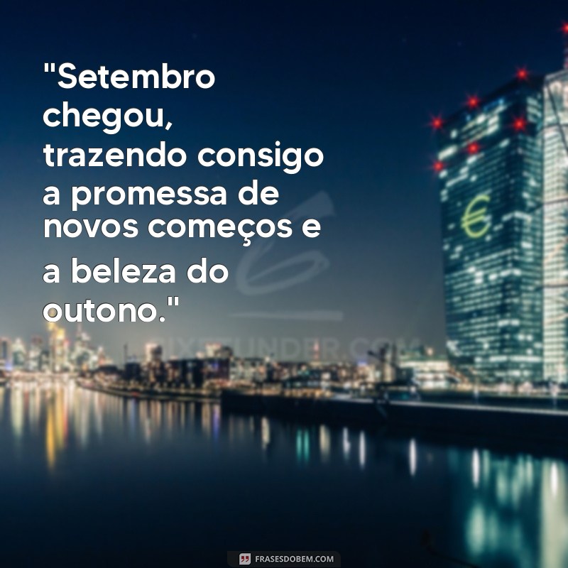 mensagem 1 de setembro 