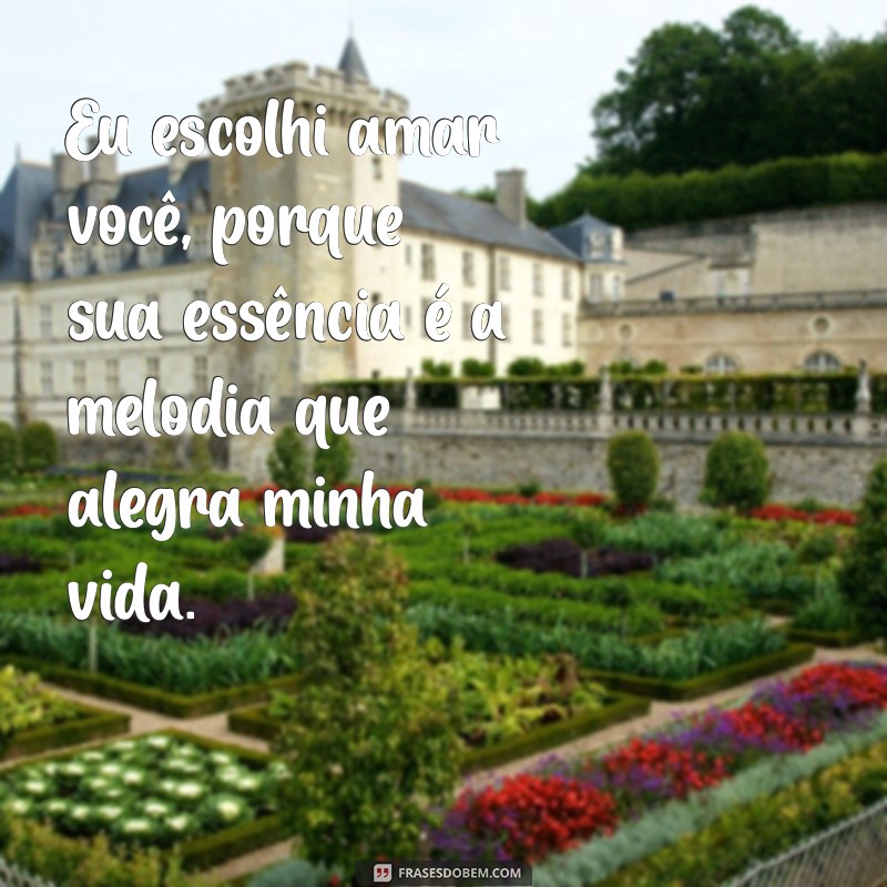 Frases Inspiradoras: Eu Escolhi Amar Você 