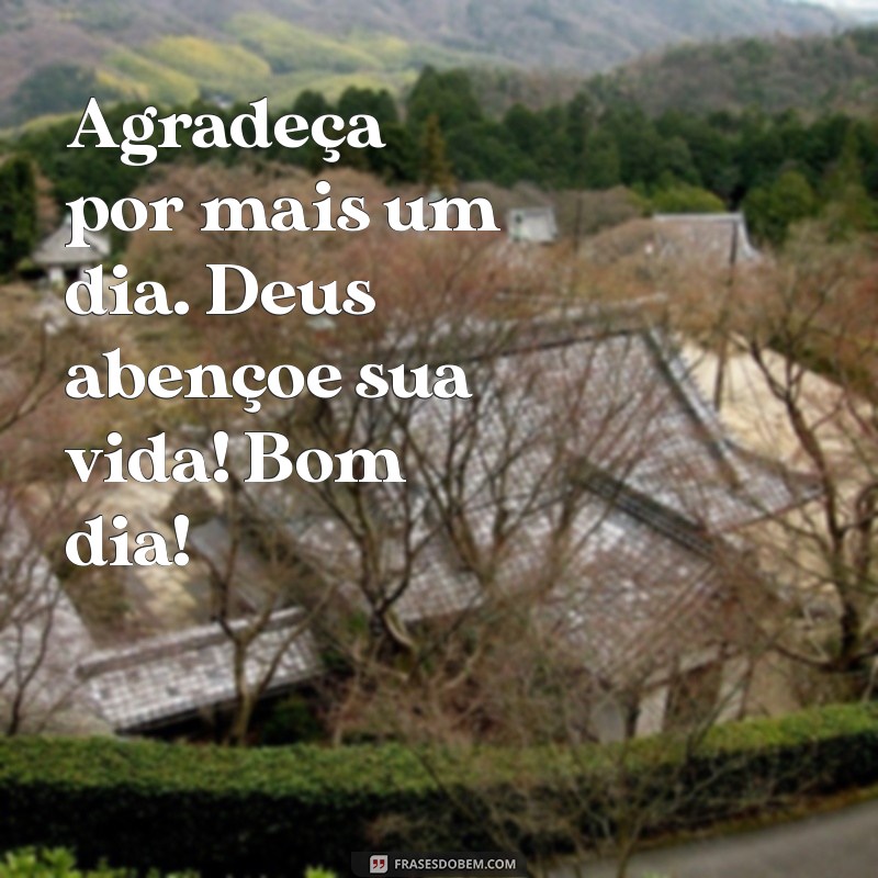 Bom Dia! Mensagens Inspiradoras: Deus Abençoe Sua Vida 