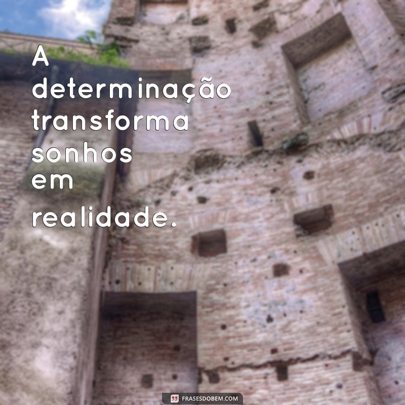 determinação frases A determinação transforma sonhos em realidade.