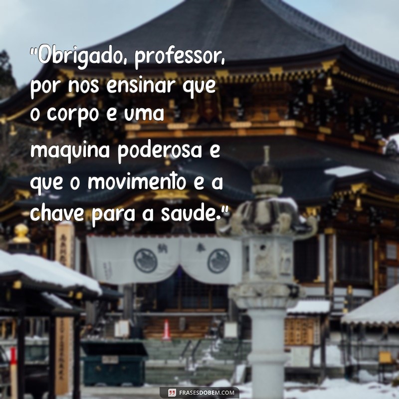 mensagem para professor de educação física 