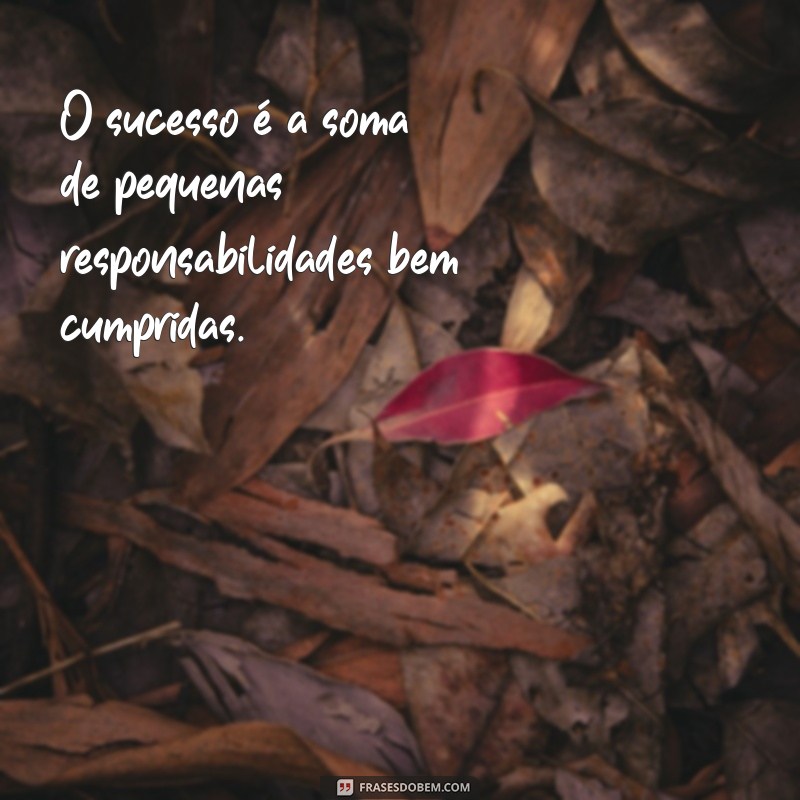 Frases Inspiradoras sobre Responsabilidade no Trabalho: Motive sua Equipe 