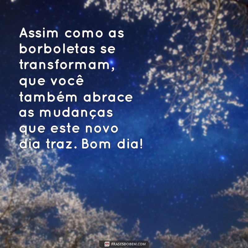 Frases Inspiradoras de Bom Dia no Recanto das Borboletas 