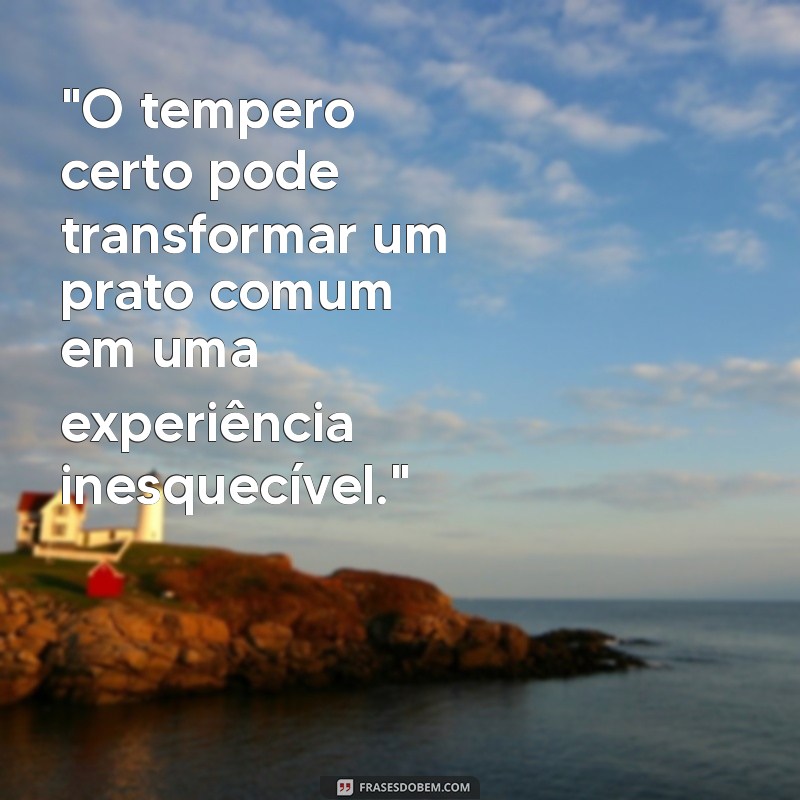 frases sobre tempero 