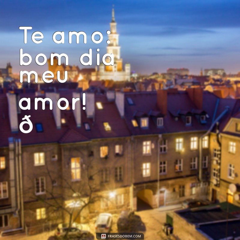 te amo:btdcsg2bhua= bom dia meu amor Te amo: bom dia meu amor! 🌞