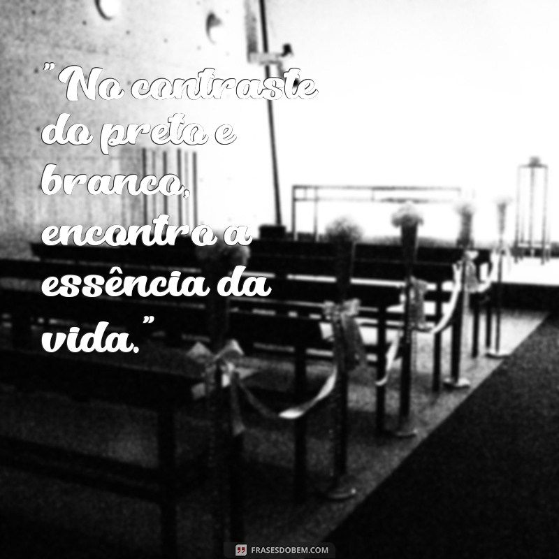 a beleza do preto e branco frases 