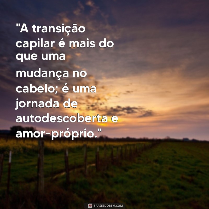 transição capilar texto motivacional 