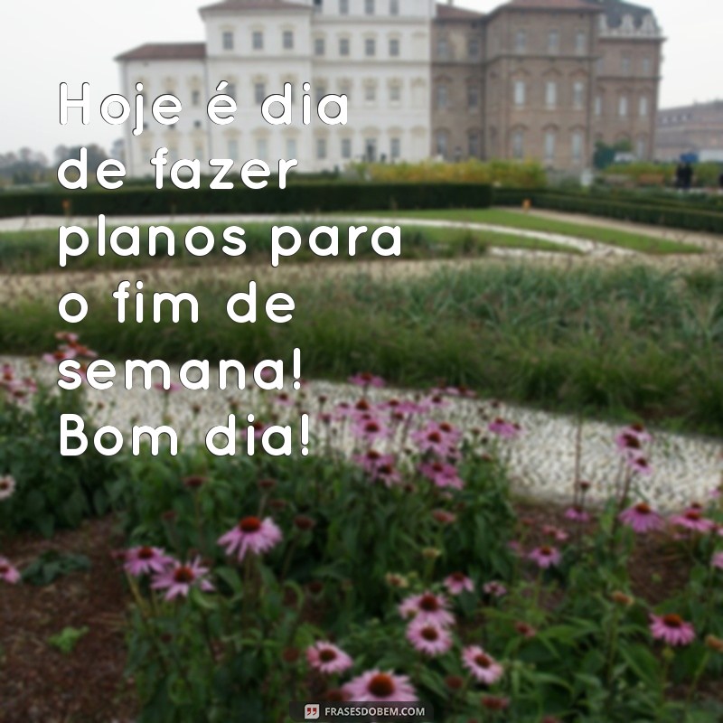 Frases Inspiradoras para um Bom Dia na Sexta-Feira 