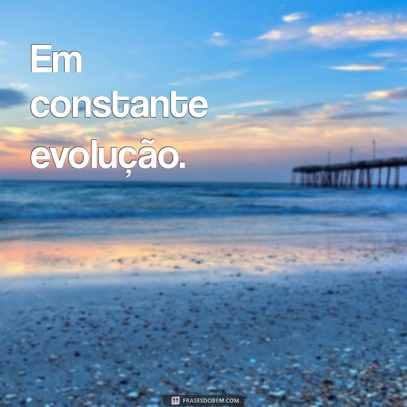 frases bio insta Em constante evolução.