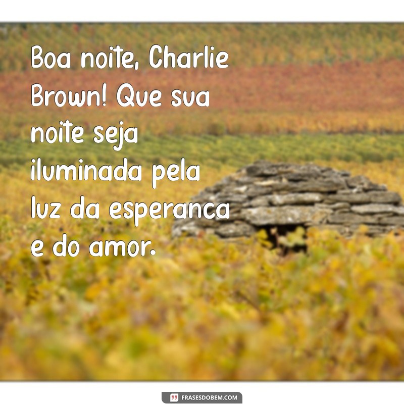 Reflexões Noturnas: A Magia de Boa Noite, Charlie Brown 