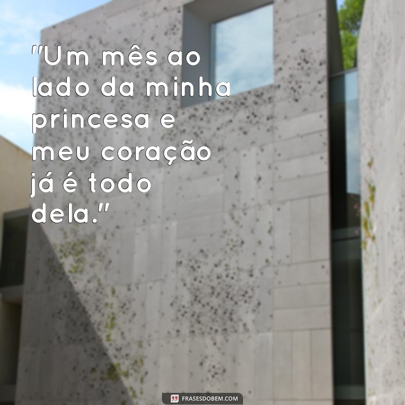 1 mês da minha princesa frases 