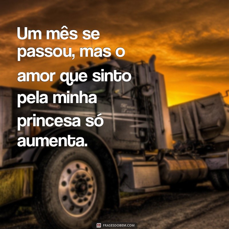 Frases Comemorativas para Celebrar 1 Mês da Minha Princesa 