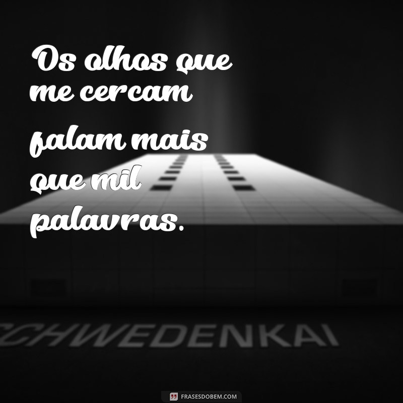 os olhos que me cercam Os olhos que me cercam falam mais que mil palavras.