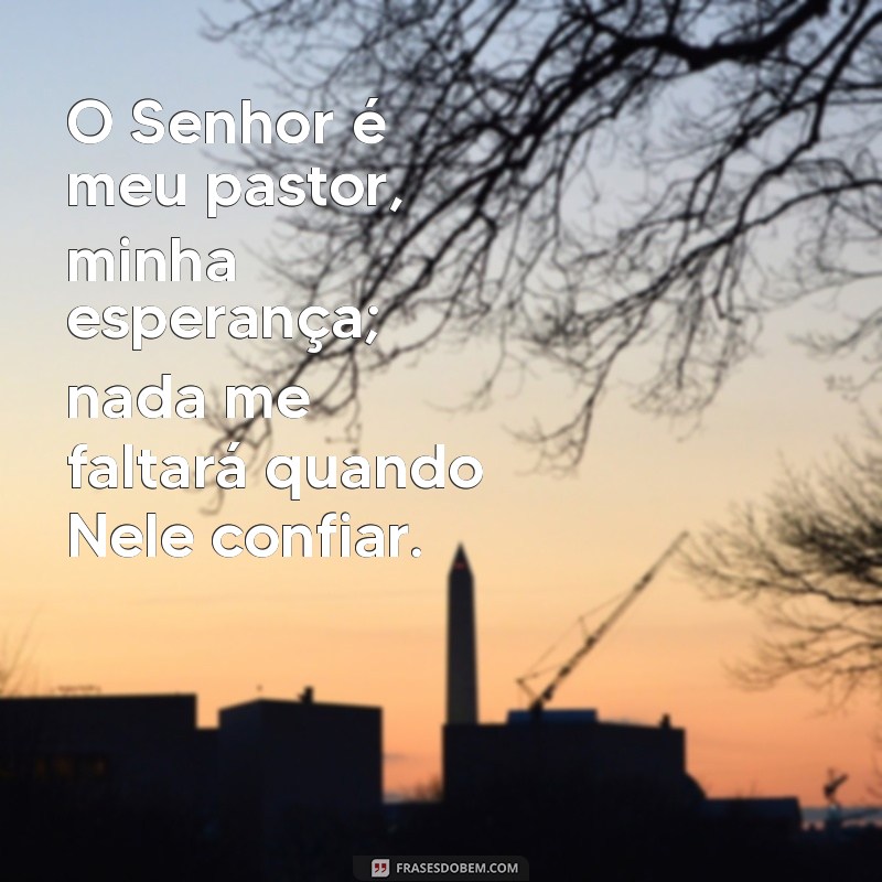 Descubra o Significado do Salmo O Senhor é Meu Pastor e Nada Me Faltará 