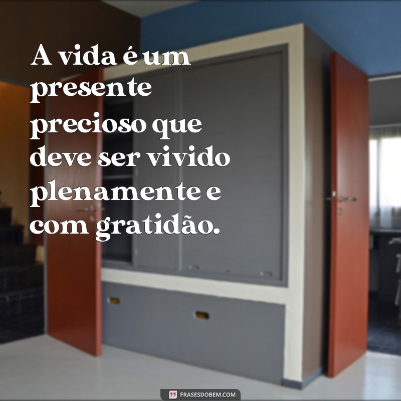 frases texto sobre a vida para refletir A vida é um presente precioso que deve ser vivido plenamente e com gratidão.