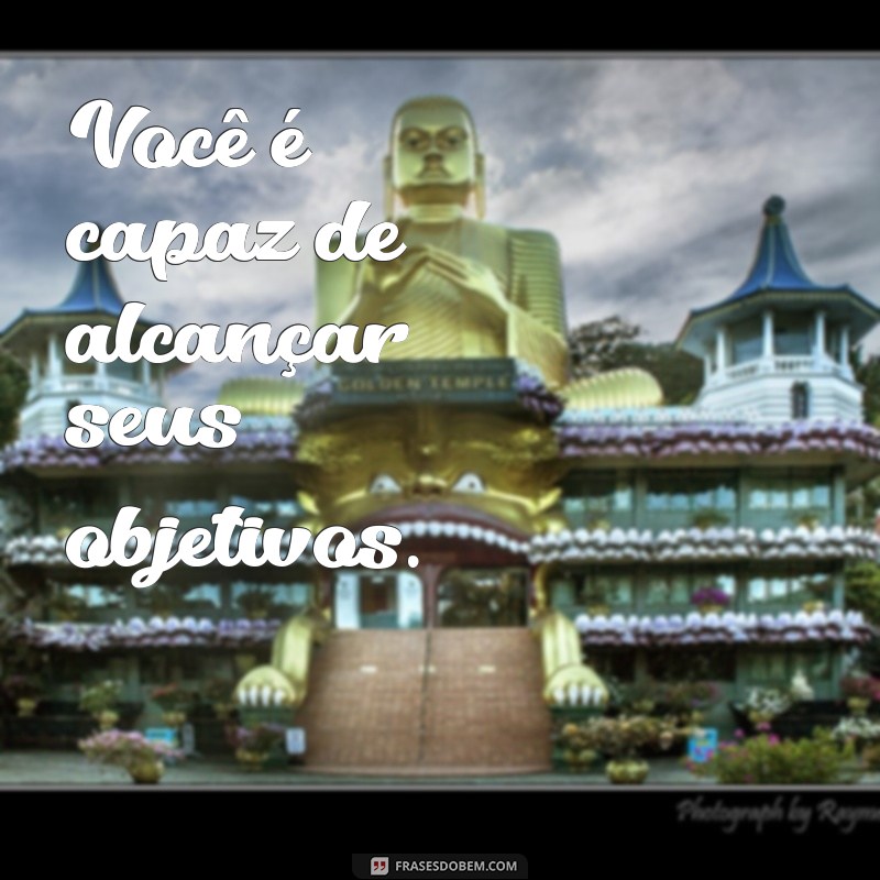 frases você é capaz Você é capaz de alcançar seus objetivos.