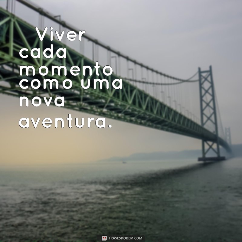 mensagem de bio para instagram ✨ Viver cada momento como uma nova aventura.