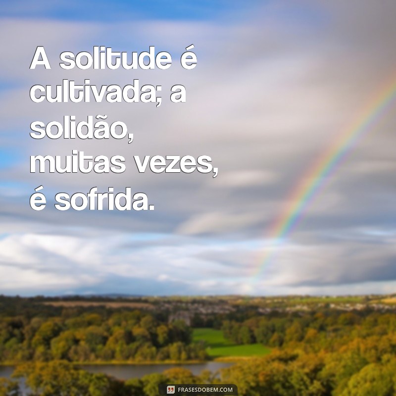 Solitude vs. Solidão: Entenda as Diferenças e Encontre o Equilíbrio Emocional 