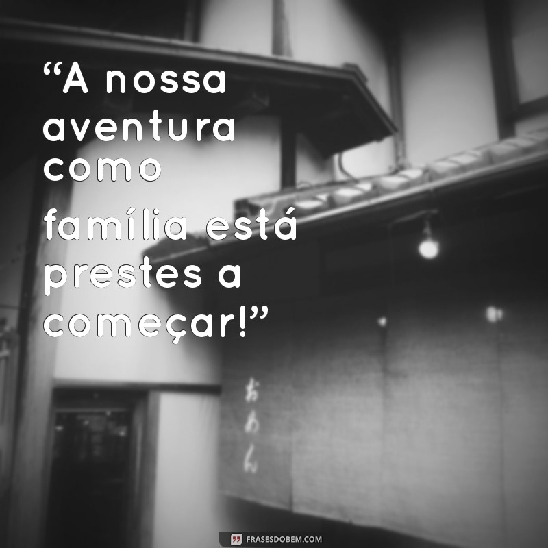 frases para dizer que está grávida “A nossa aventura como família está prestes a começar!”