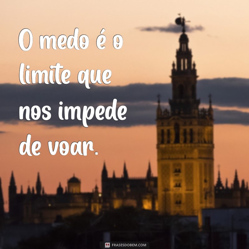 frases limites O medo é o limite que nos impede de voar.