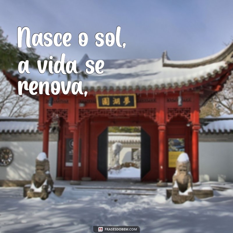 poema lindo Nasce o sol, a vida se renova,