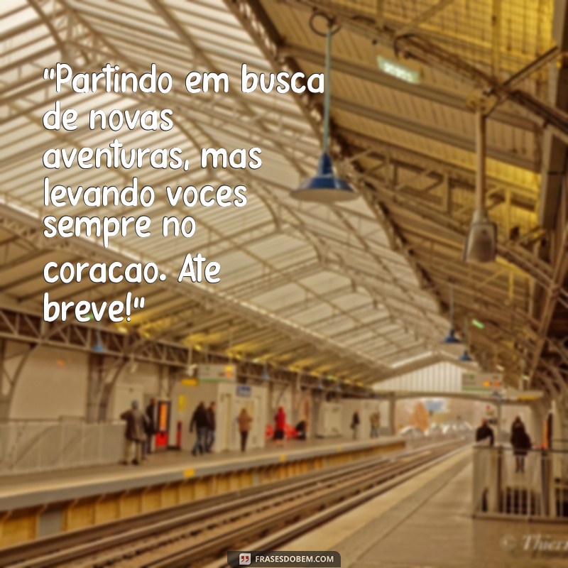 mensagem de despedida viagem 